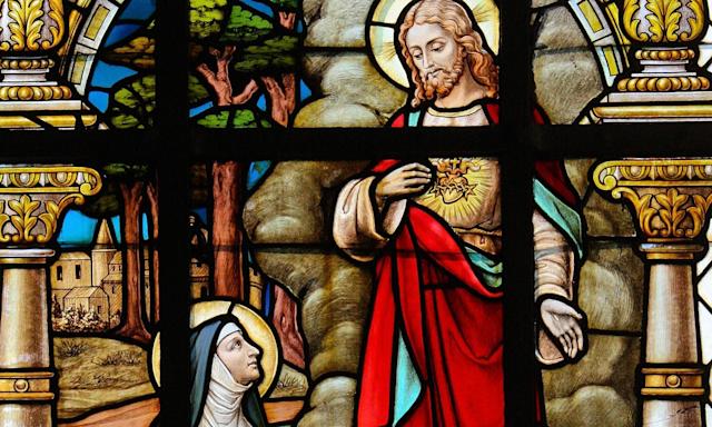 Neuvaine Miséricorde - Jour 2 - Sœur Faustine et le Christ - Vitrail