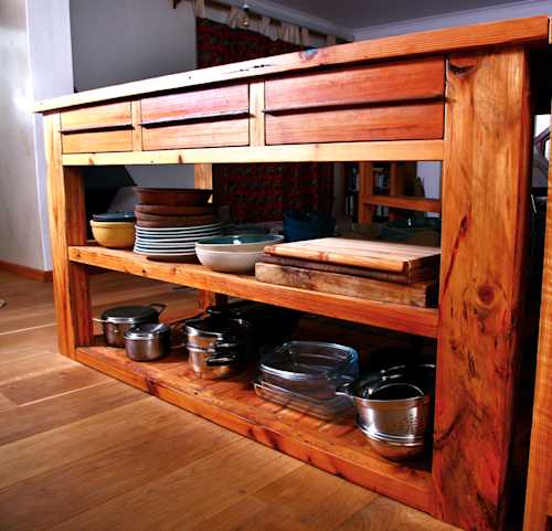 Oregon Pine kitchen island Oregon Pine kitchen island