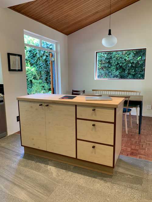 Birch ply, mahogany and oak kitchen island Birch ply, mahogany and oak kitchen island