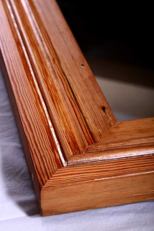 Closeup of Oregon Pine picture frame Closeup of Oregon Pine picture frame