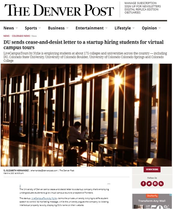 The Denver Post touts our "candid information and structure"