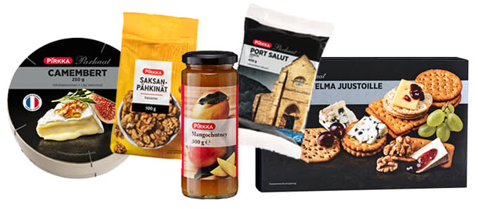 Pirkka juustotarjotin tuotteet
