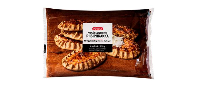 Pirkka kypsä gluteeniton riisipiirakka