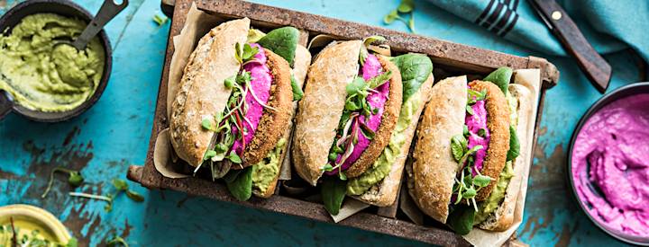 Vegaaninen kasvisburgeri 2018