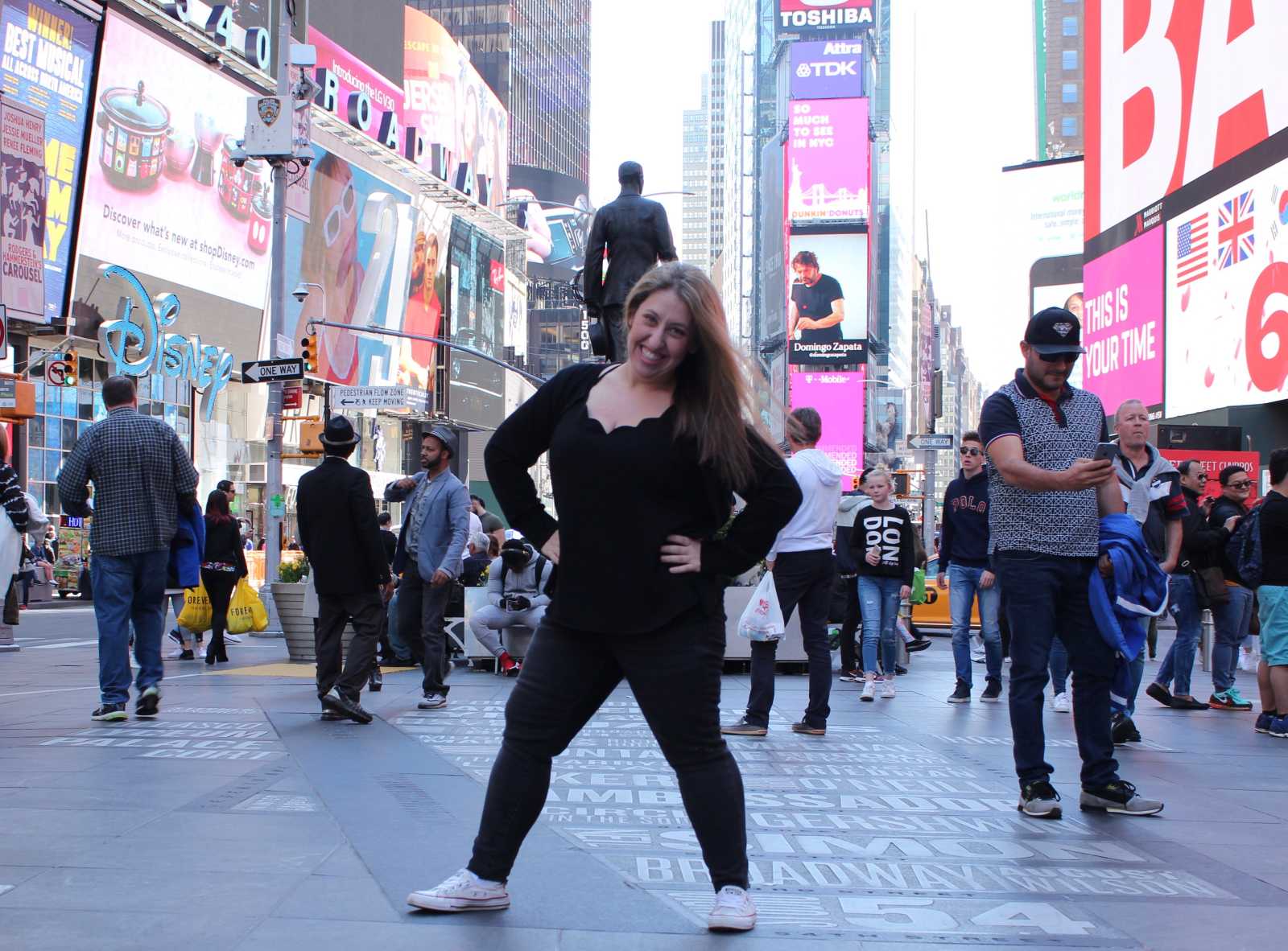 Pam in Times Square