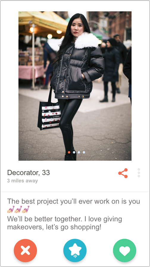 Decorator Tinder Profile