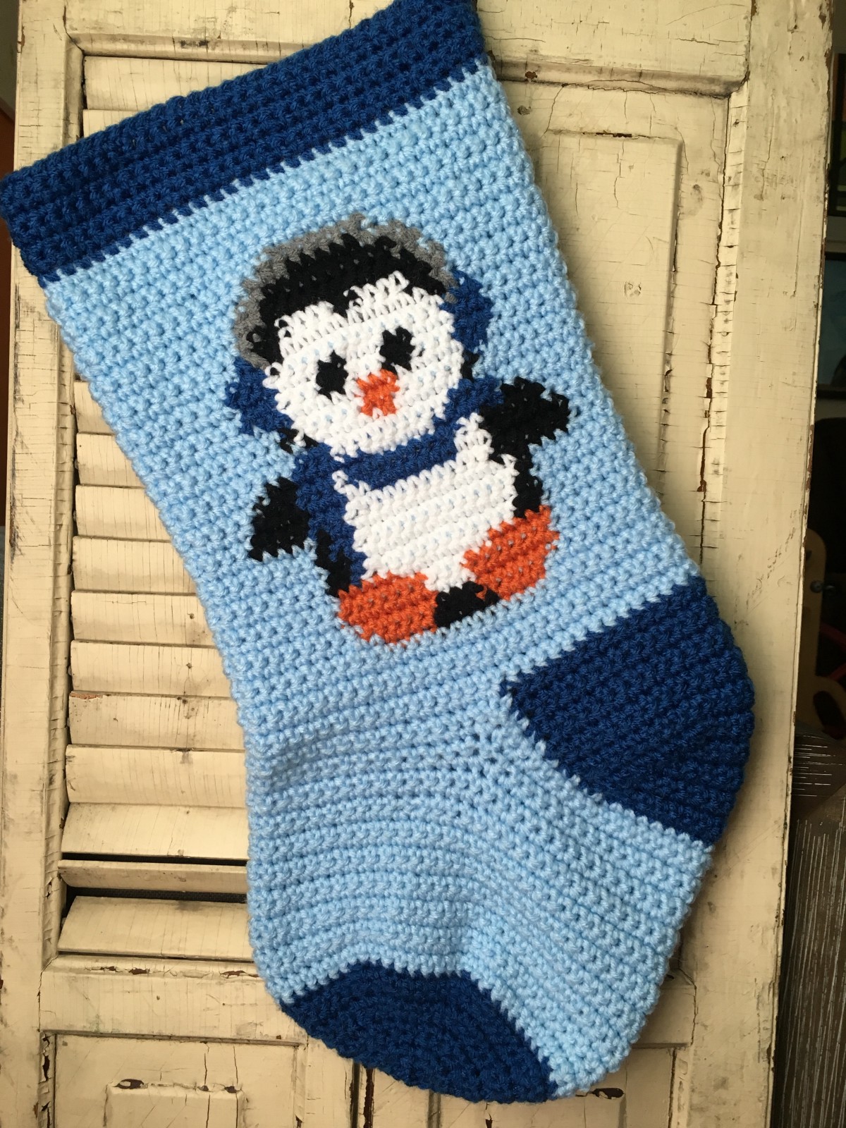 My baby penguin stocking design