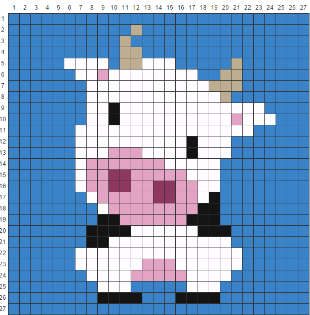 A cow design I created for a blanket for my nephew