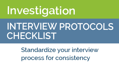 Investigation Interview Protocols Checklist