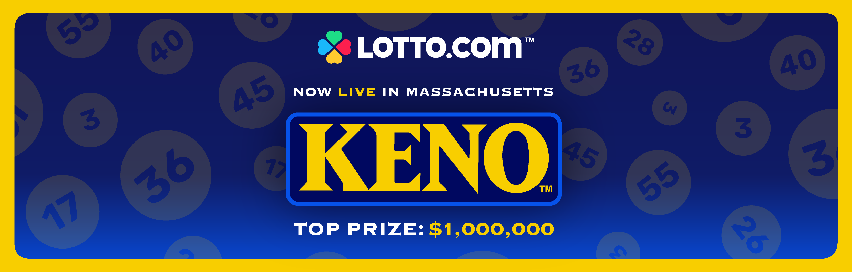 Lotto.com® Welcomes Keno to Massachusetts Lottery!