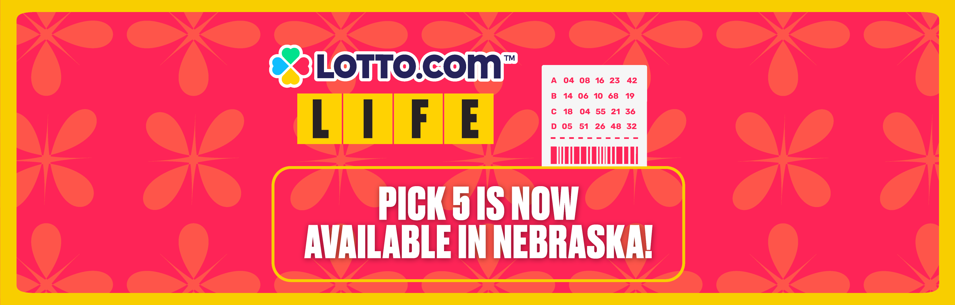 Pick 5 Tickets Are Available on Lotto.com in Nebraska!