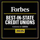 Award logo for Forbes Best-in-State Credit Unions 2024