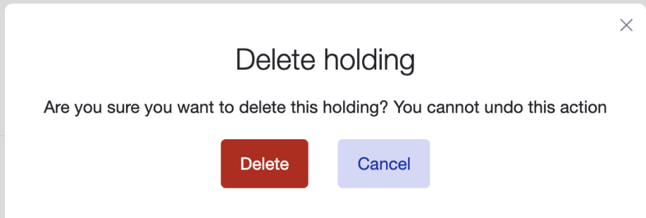 delete holding 3