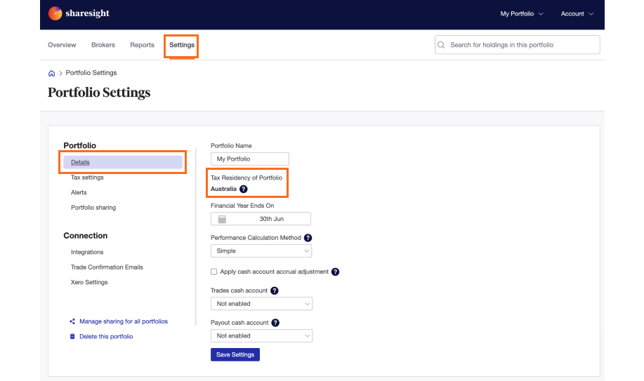 tax residency of portfolio - 1