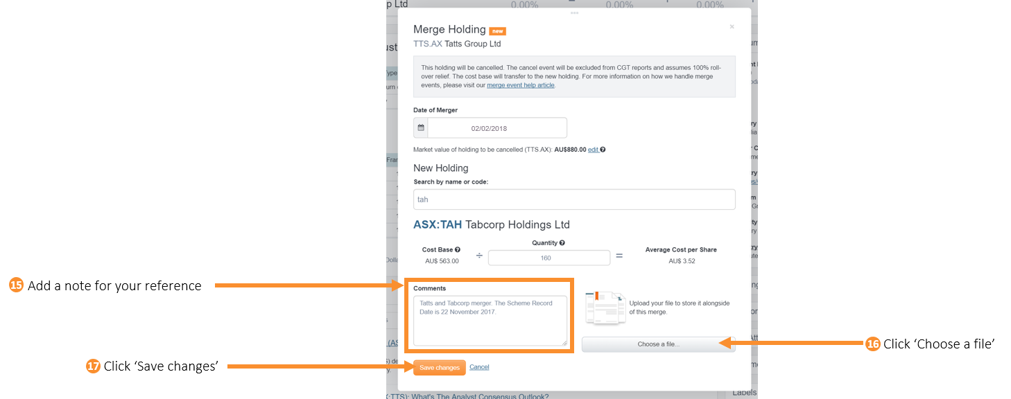 Tatts Group and Tabcorp merger step 15 - 17