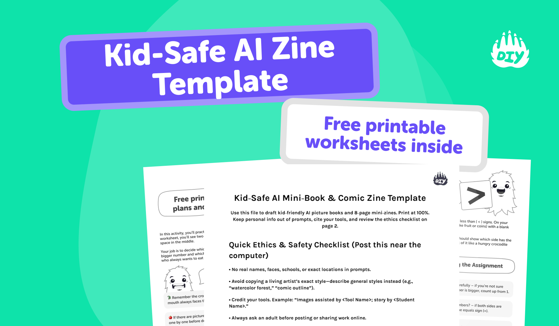 Kid‑Safe AI Mini‑Book & Comic Zine Template