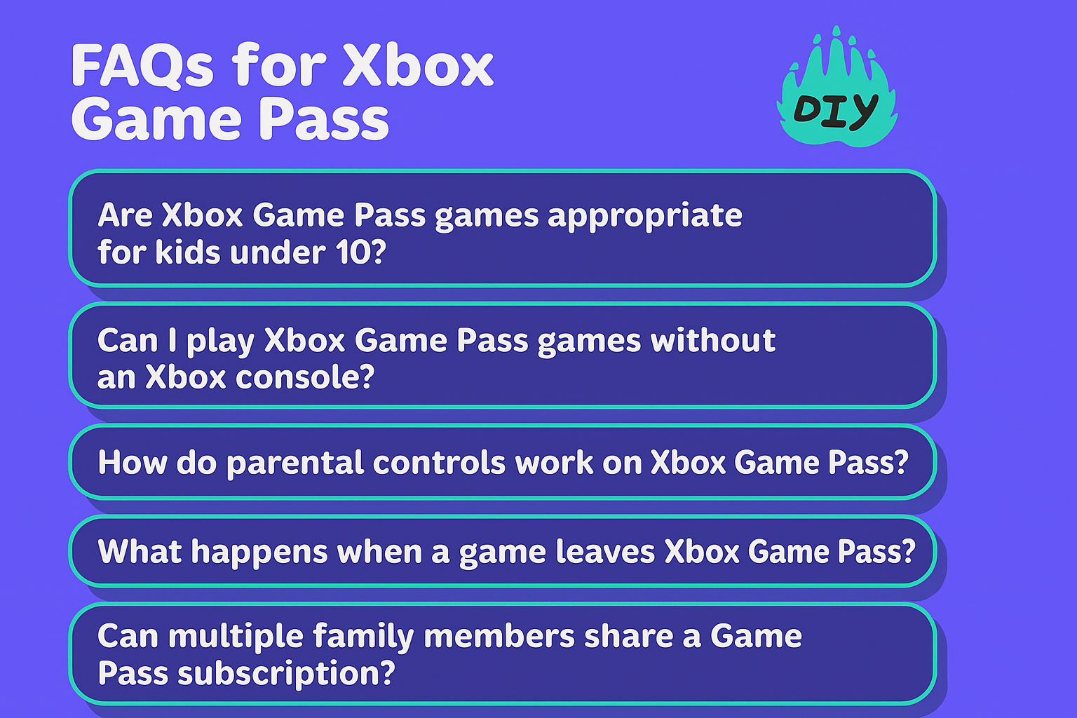 FAQs for Xbox Game Pass