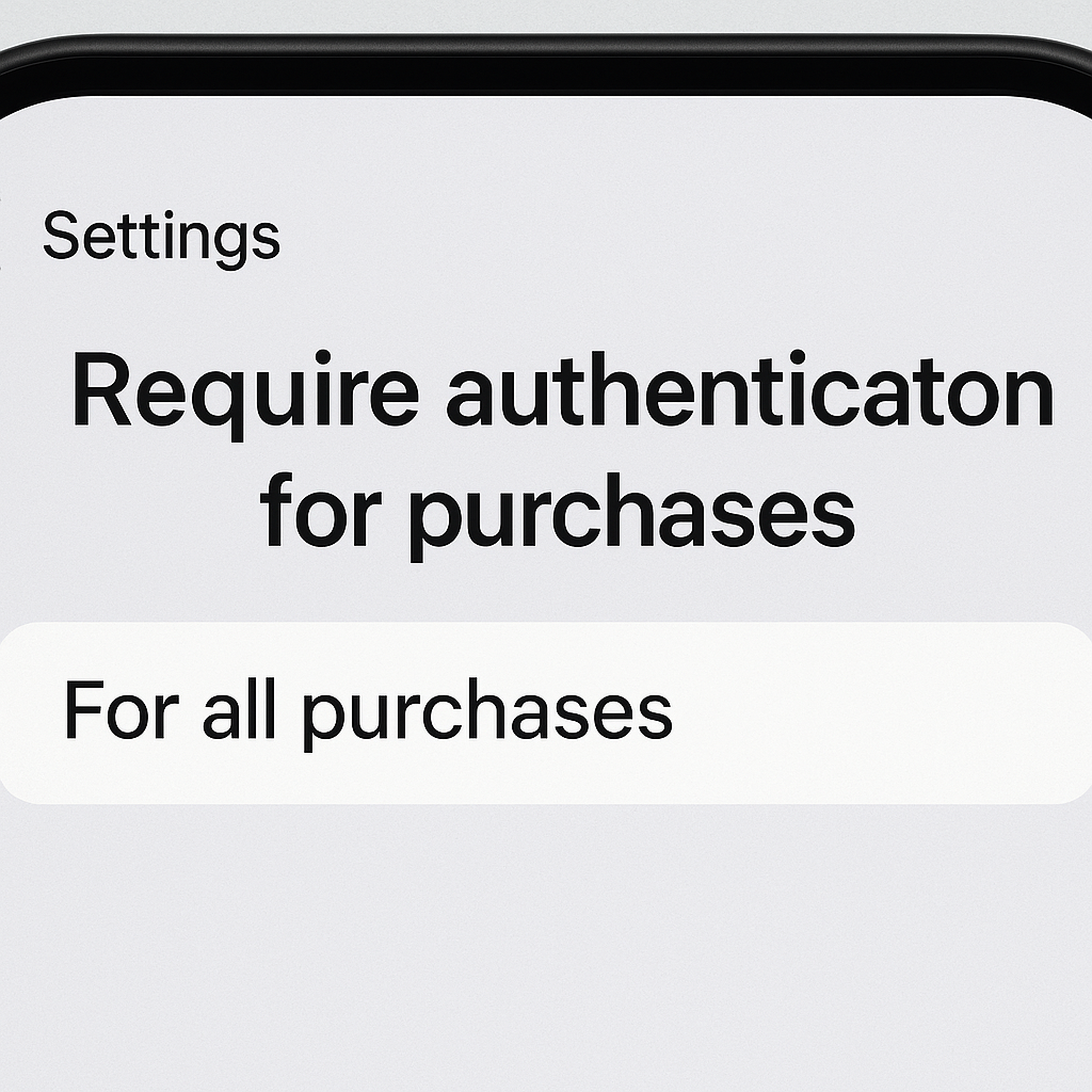 Require authentication For all purchases
