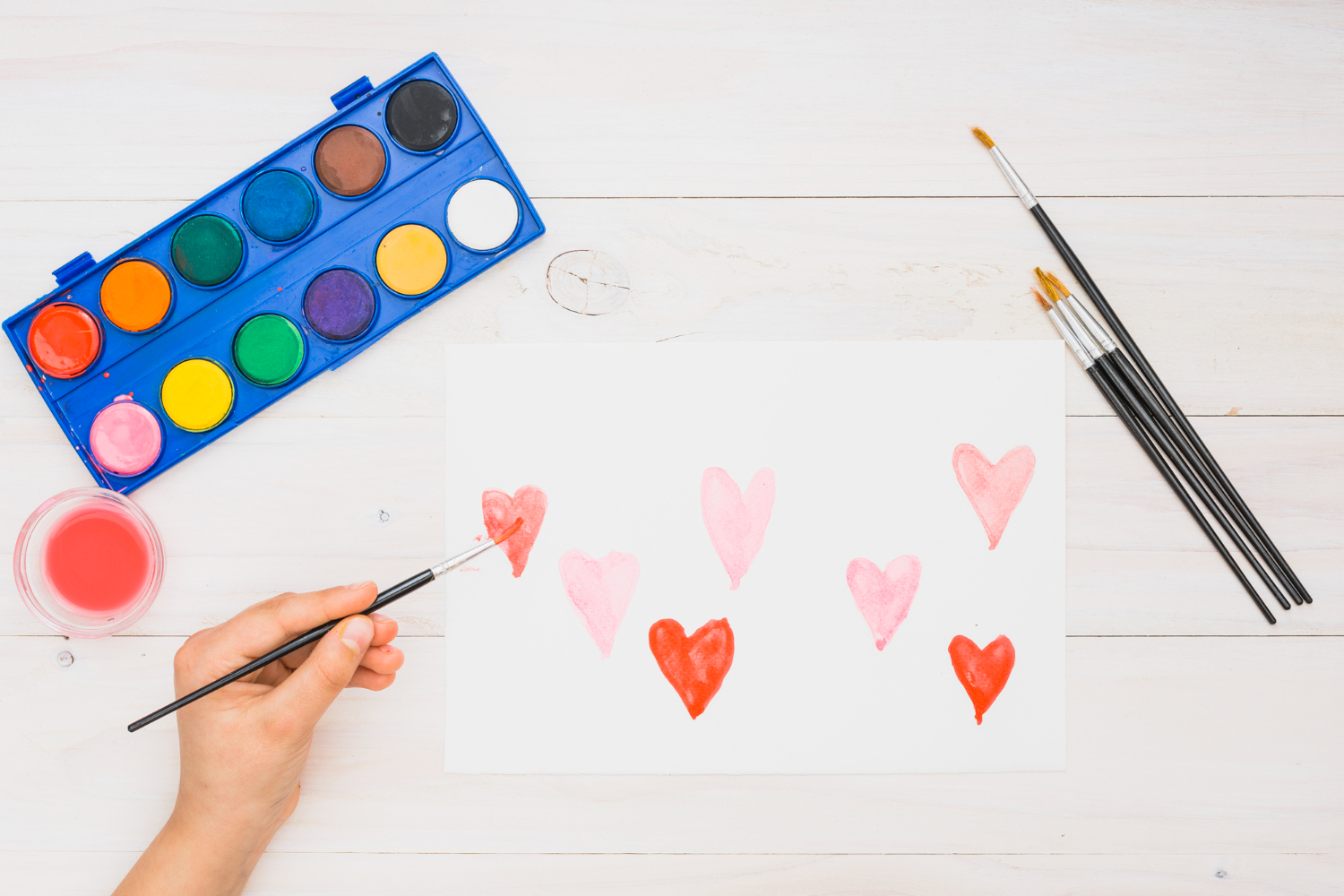 7 Easy & Fun DIY Art And Craft Ideas For Kids - Kid’s Art That’s Full of Heart - Heart Painting on Canvas