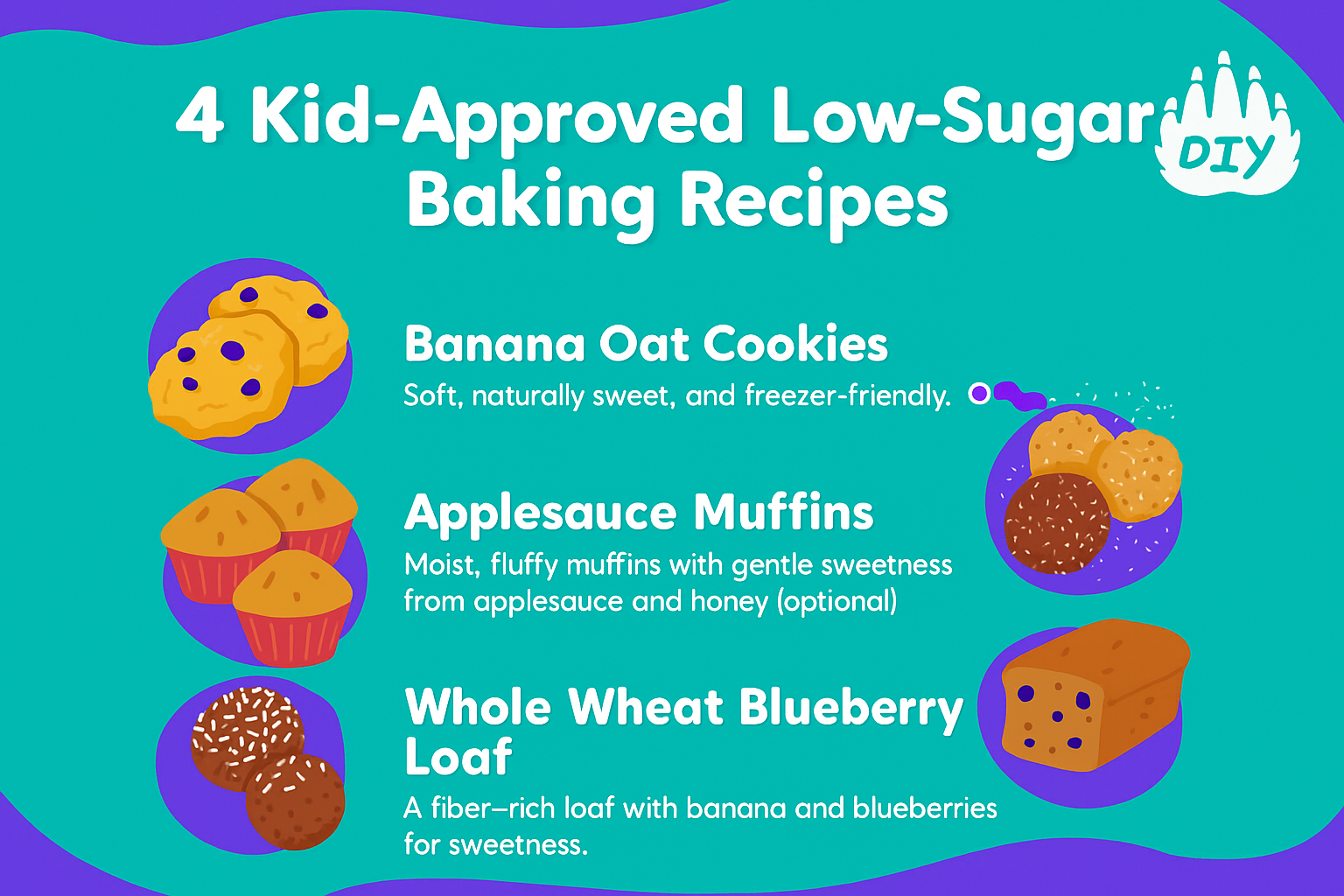 4 Kid-Approved Low-Sugar Baking Recipes