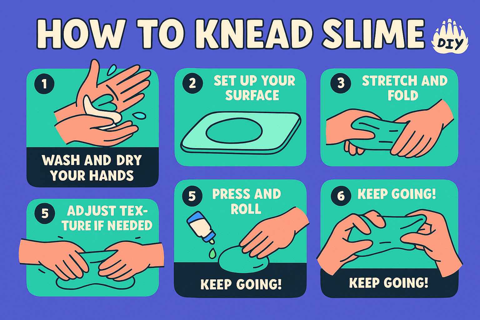 How to Knead Slime Step-by-Step Instructions