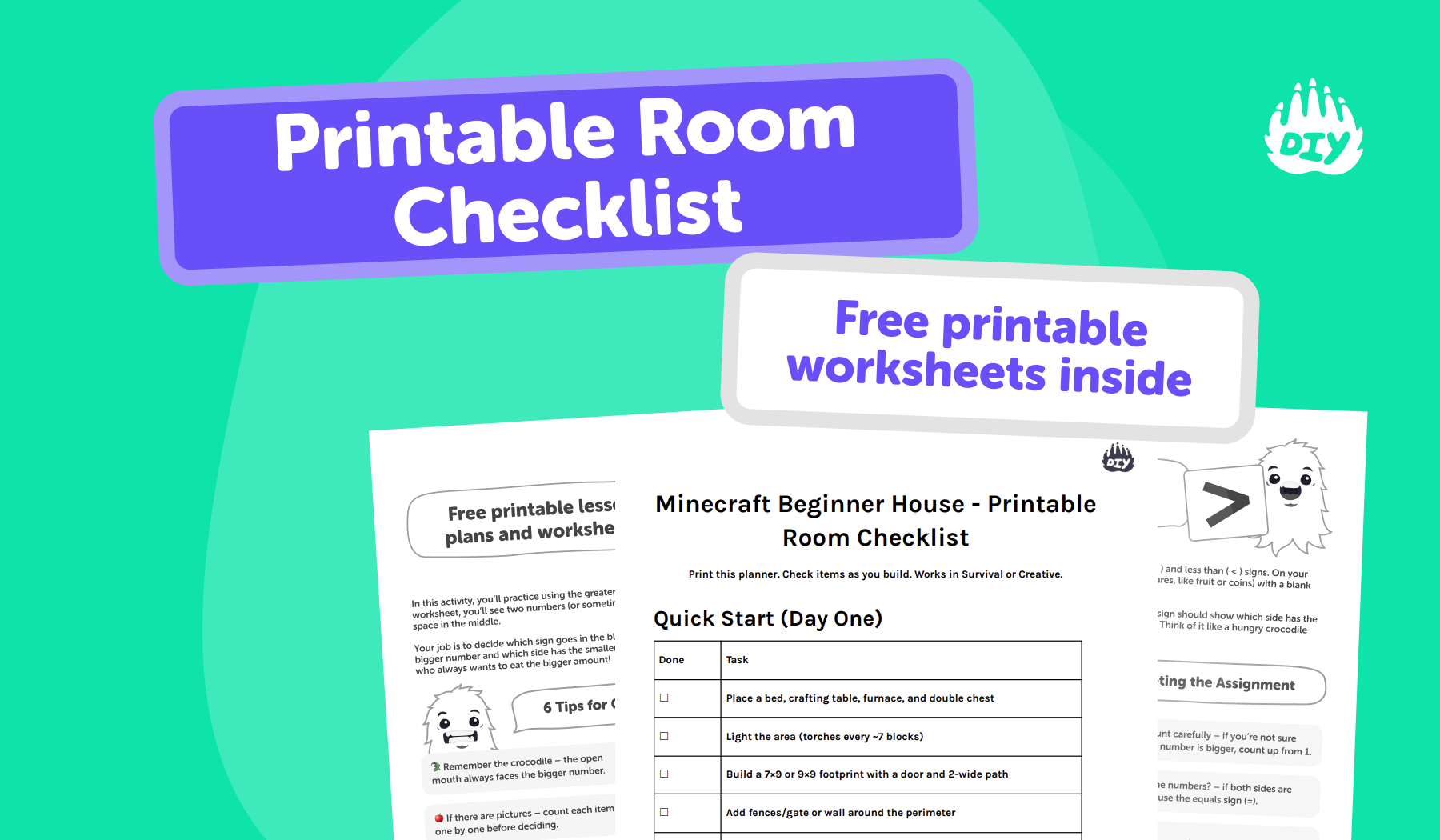 Printable Room Checklist (Beginner Build Planner)