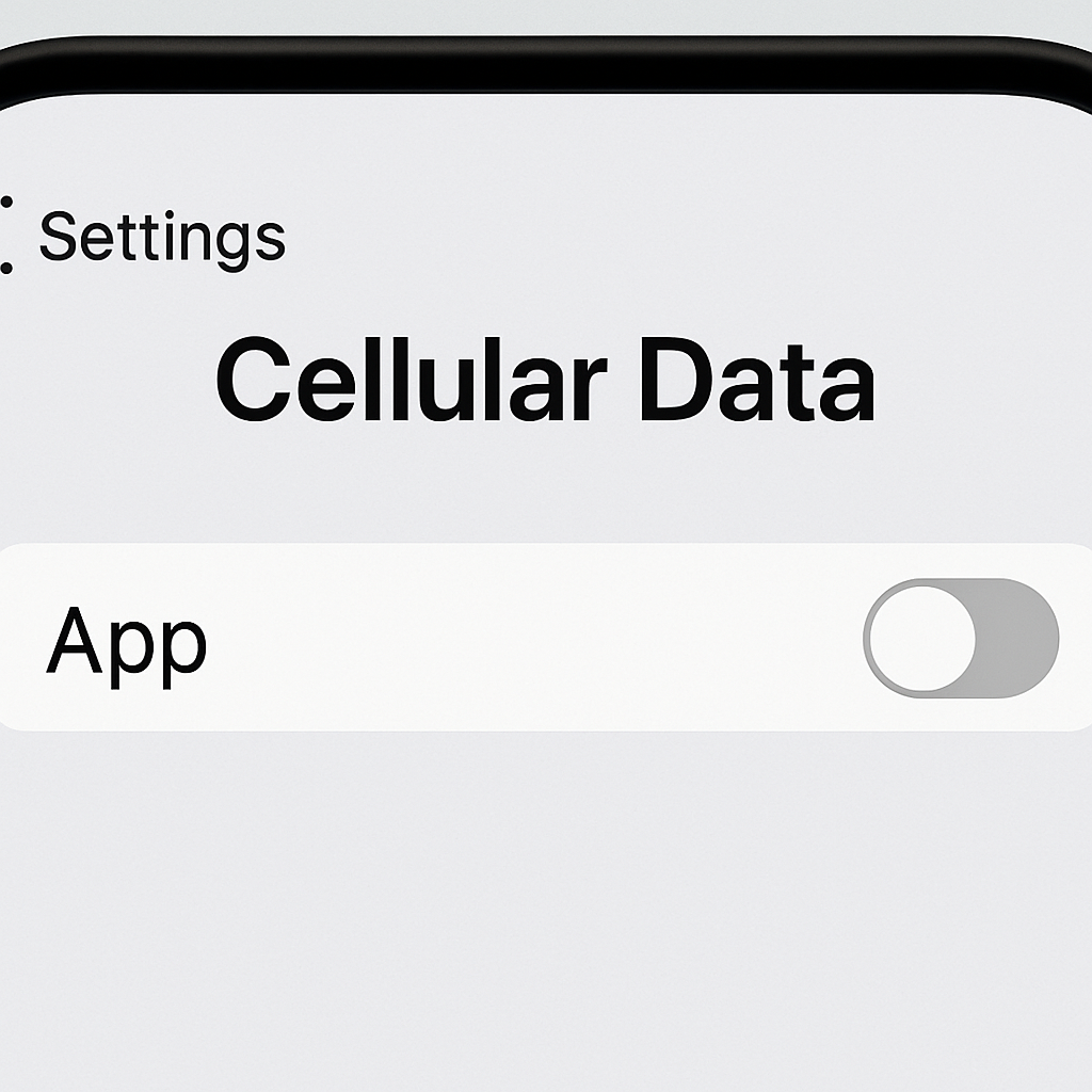App cellular data toggle OFF