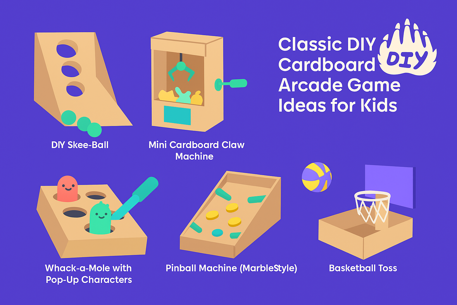 Classic DIY Cardboard Arcade Game Ideas for Kids