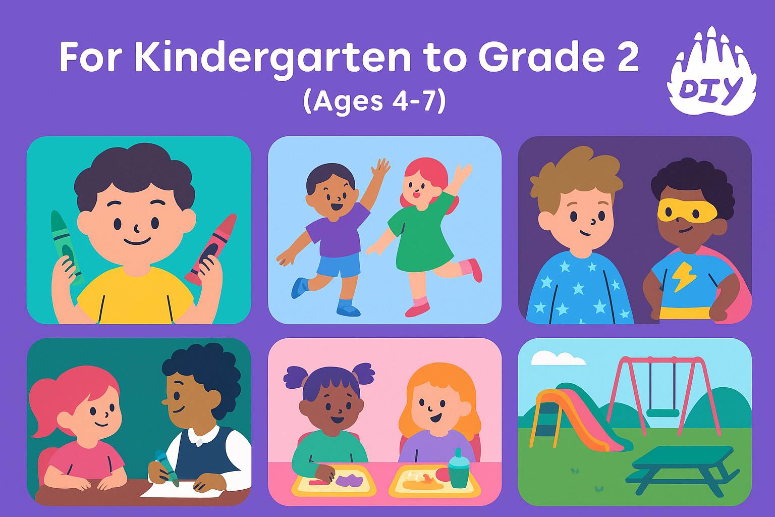 🧒 For Kindergarten – Grade 2 (Ages 4–7)