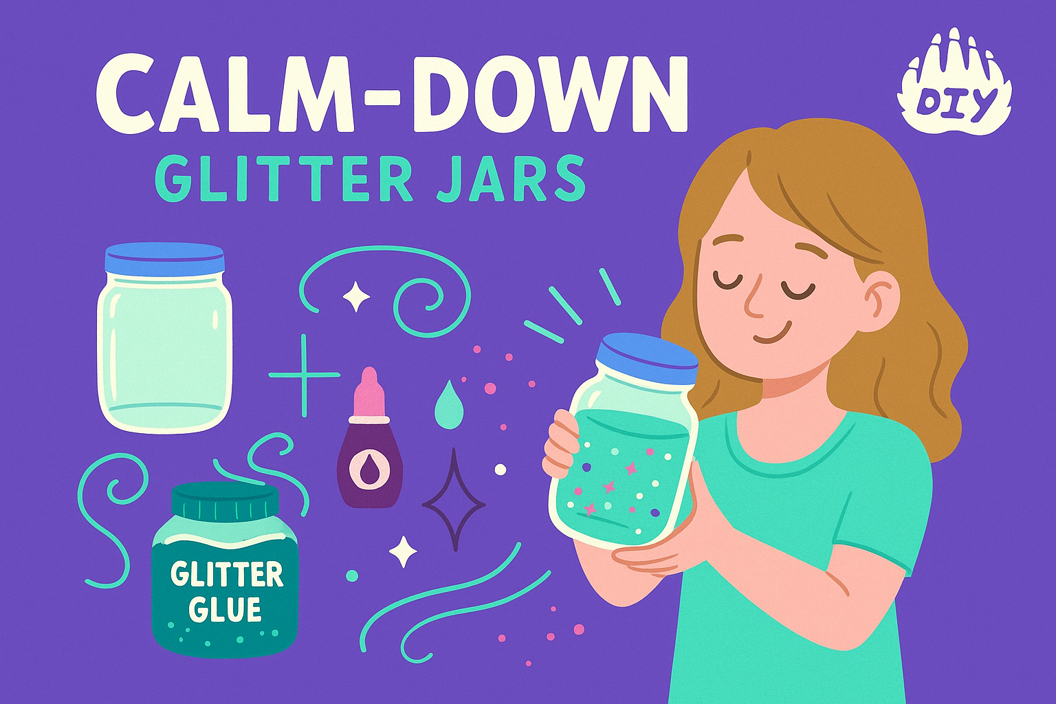 1. Calm-Down Glitter Jars