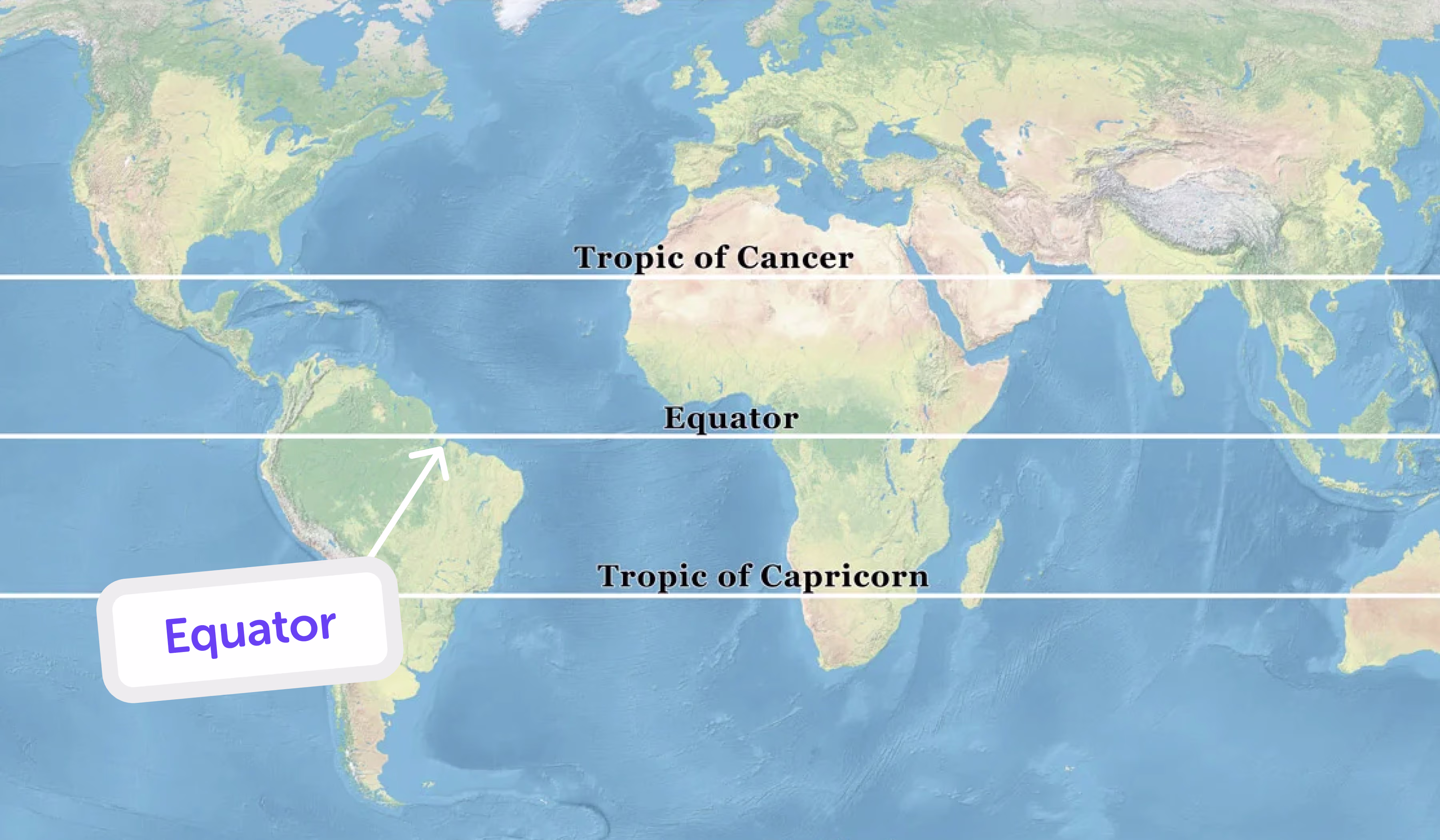 What is the equator and where is it on a map Explained by Ai Homework helper