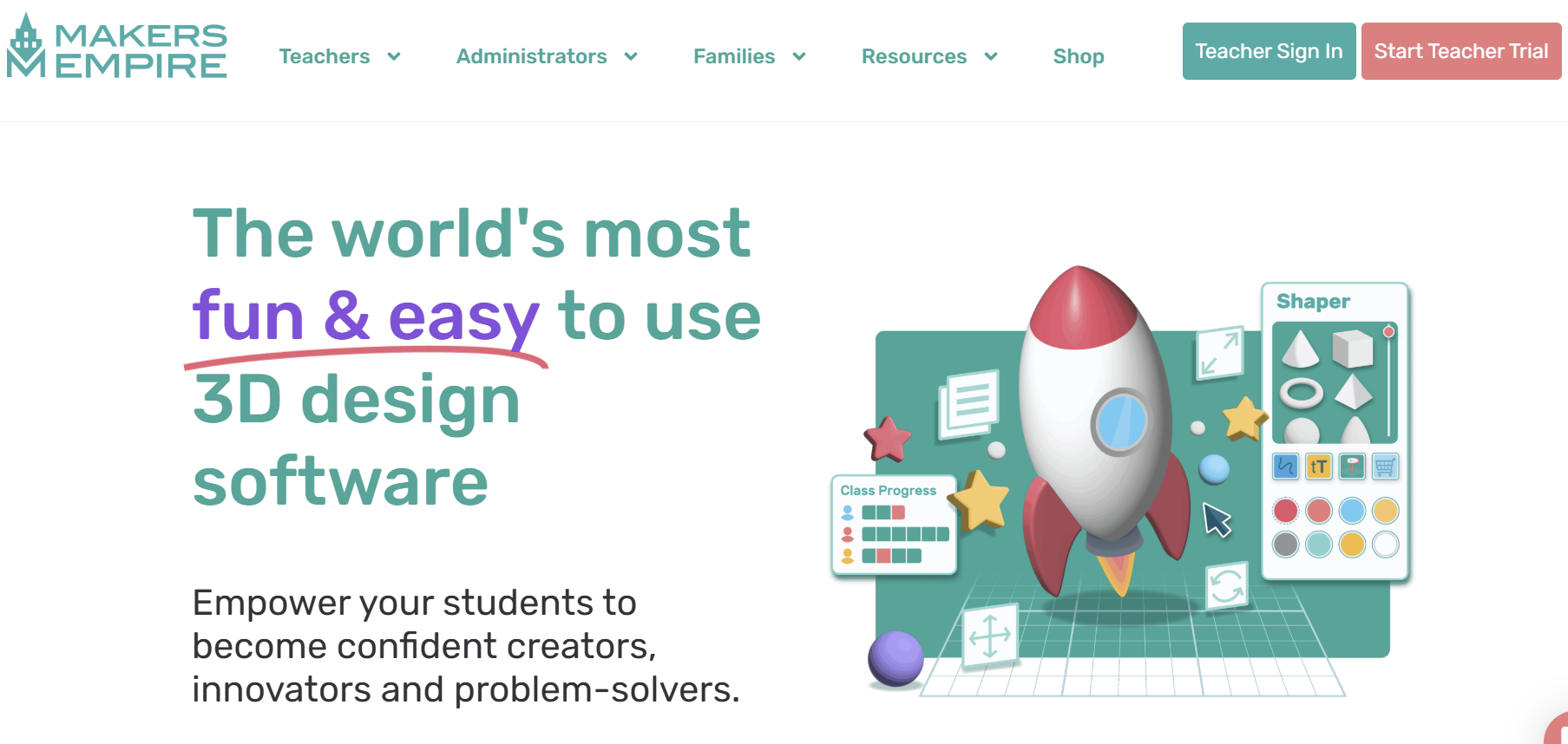 2. Makers Empire 3D – Design Thinking for Kids