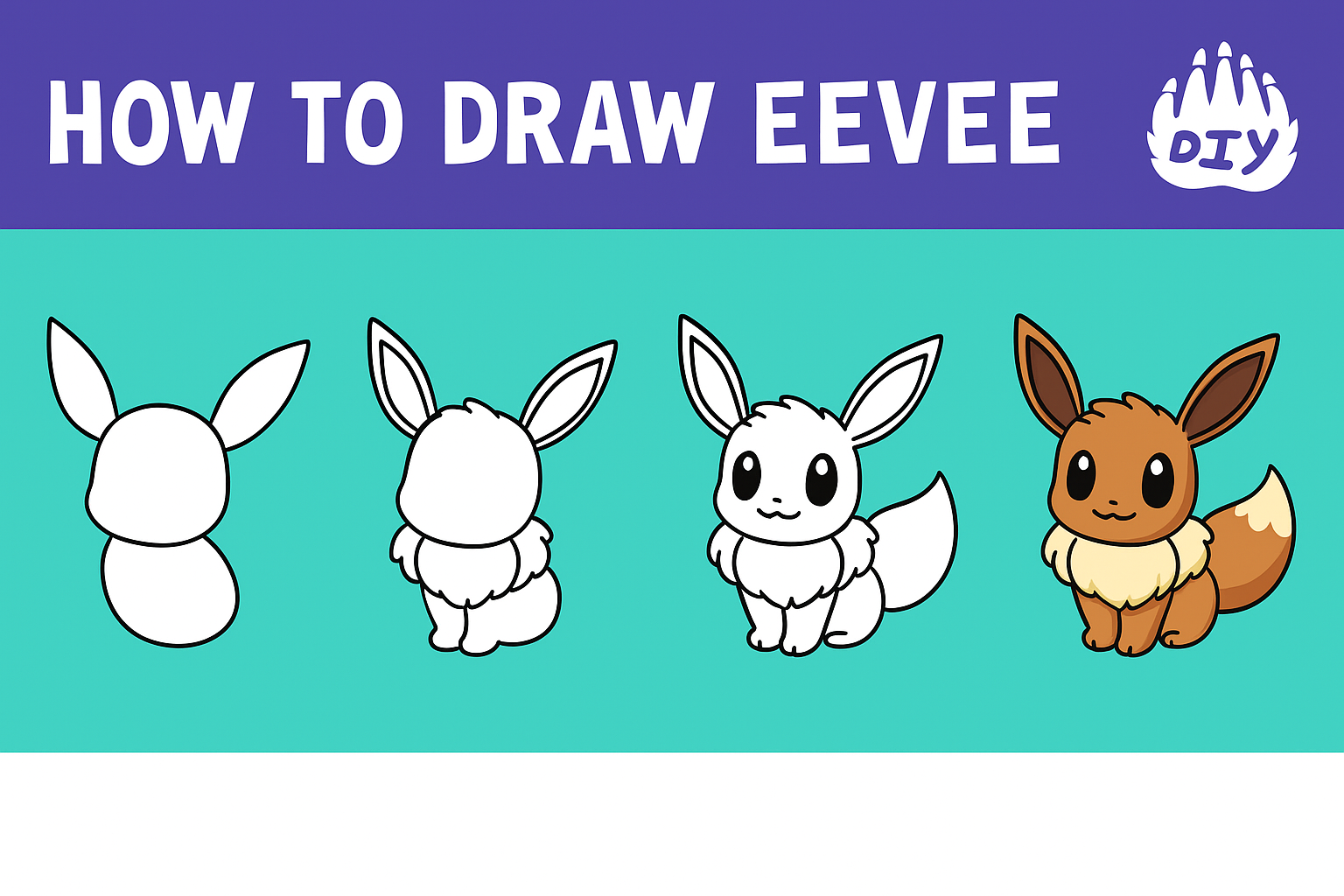 2. How to Draw Eevee