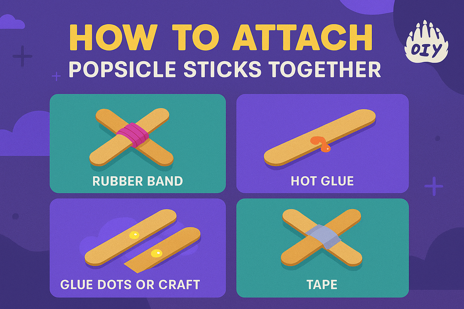 How to Attach Popsicle Sticks Together