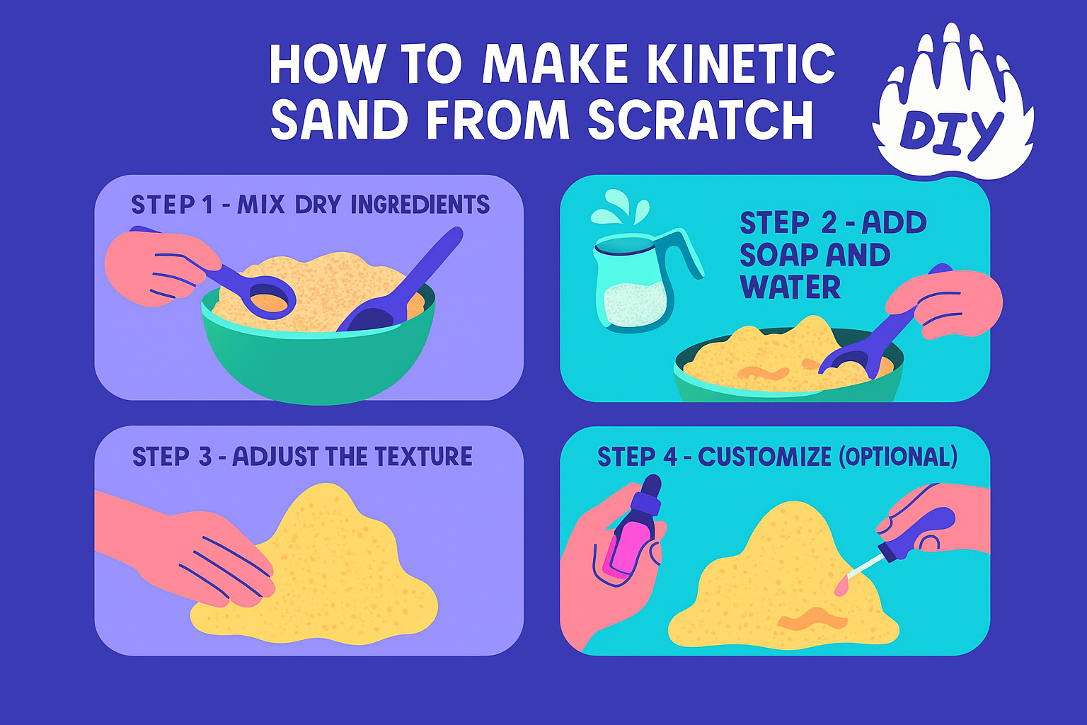 Step-by-Step How to Make Kinetic Sand from Scratch