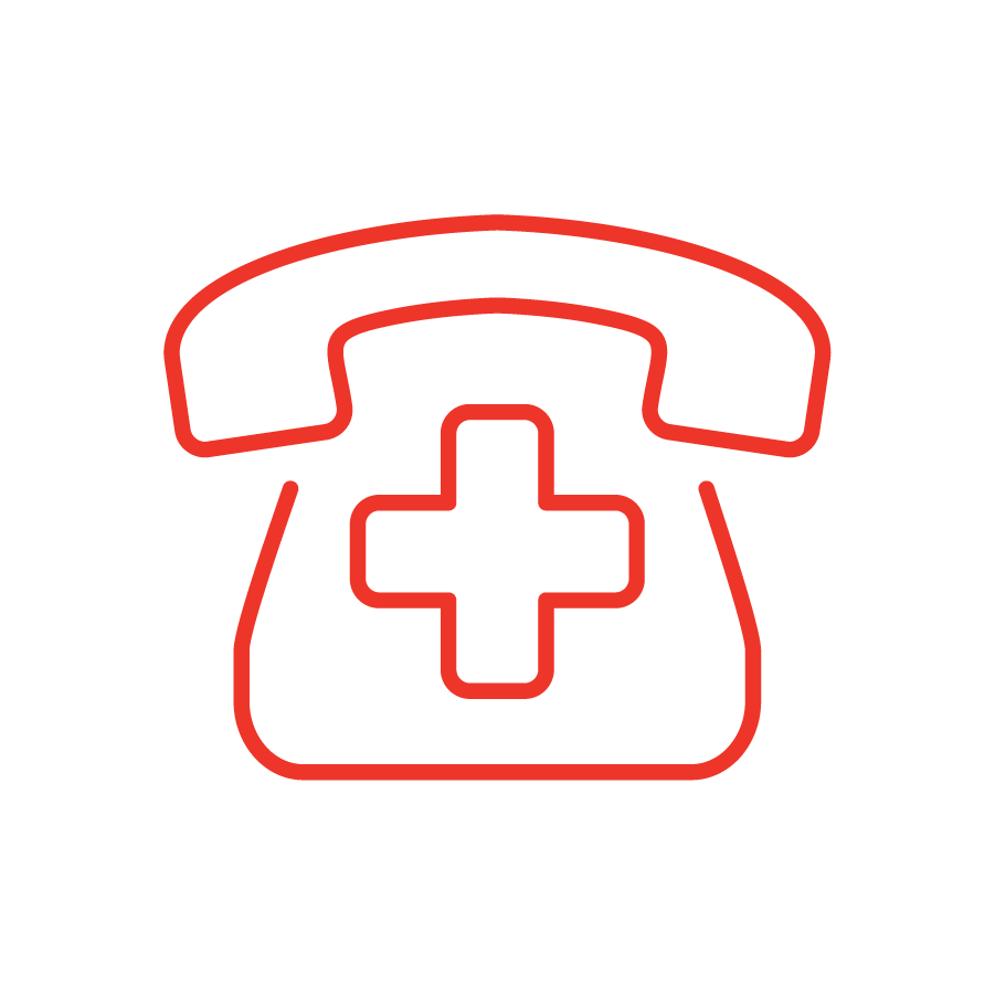 red emergency phone icon