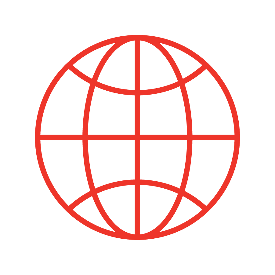 icon of a red globe