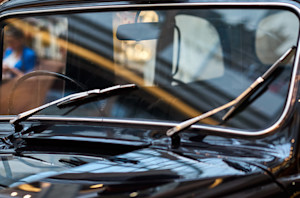 Pare-brise avant d'un voiture ancienne