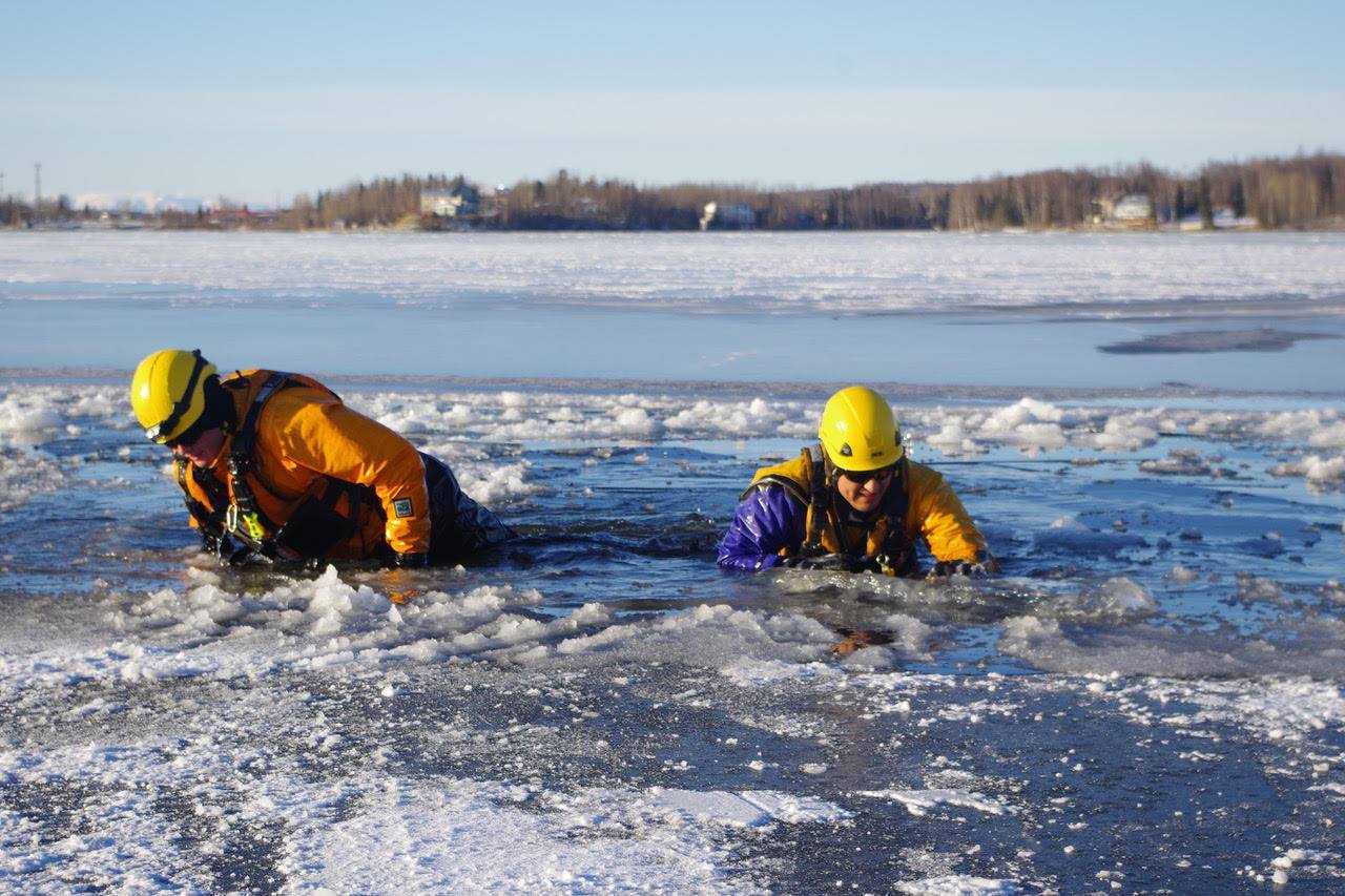 Mat-Su Water Rescue- Swimming in Frozen Lake
