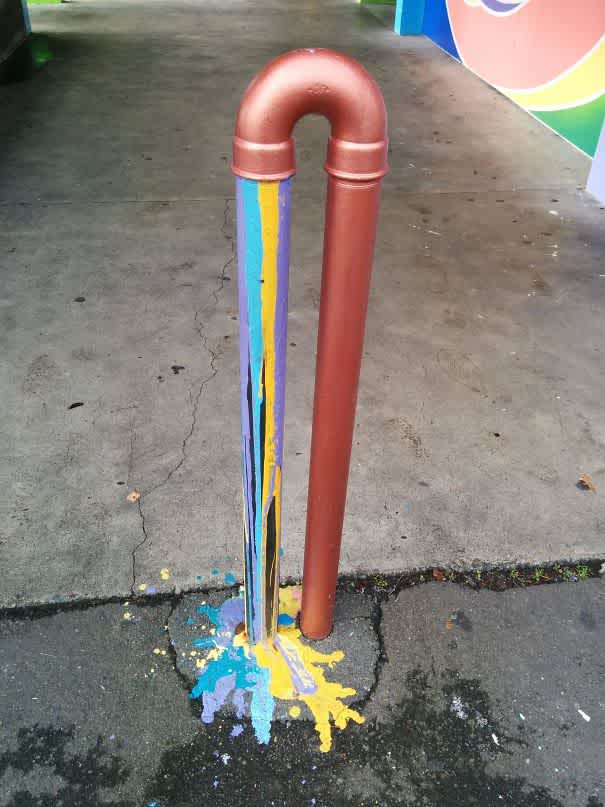 Flowing Rainbow pipe  Graffiti Art Street art