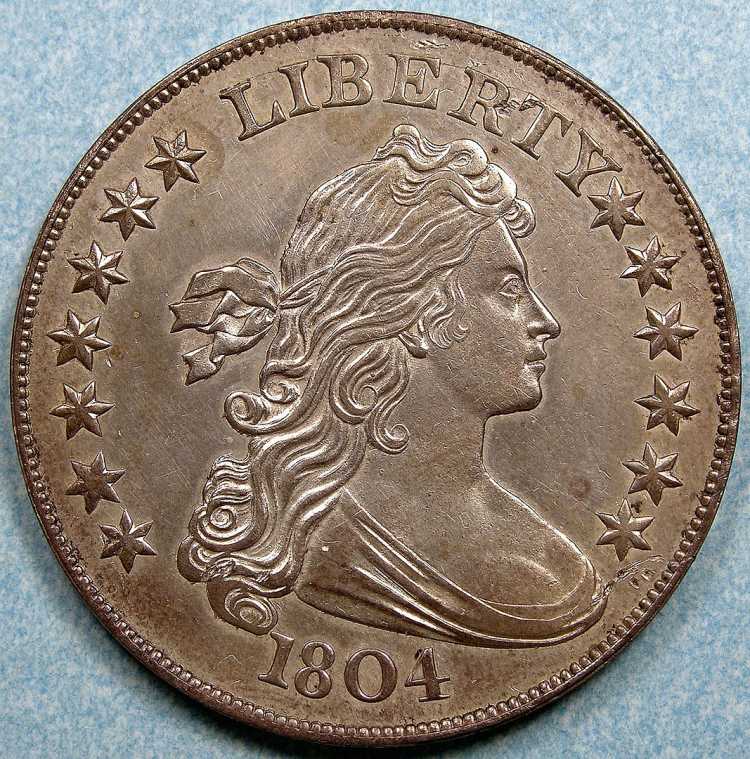 rare US 1 Dollar Coin draped bust silver dollar class 1’  