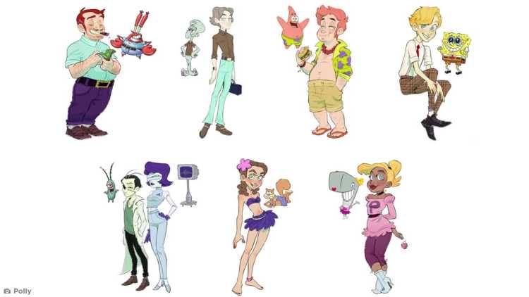 Cartoon Characters As Humans spongebob squarepants