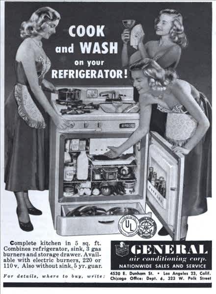 Useless Items Inventions from the past Cook and Wash Refrigerator