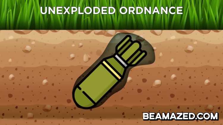 unexploded ordnance