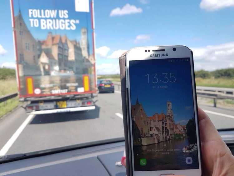One in a Million Coincidences phone wallpaper matching lorry rear picture