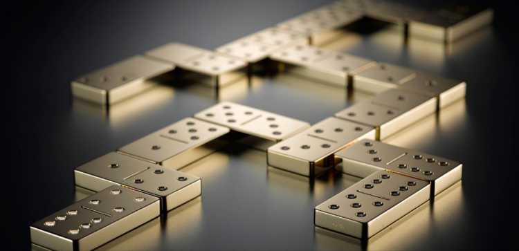 Expensive Useless Things gold domino set