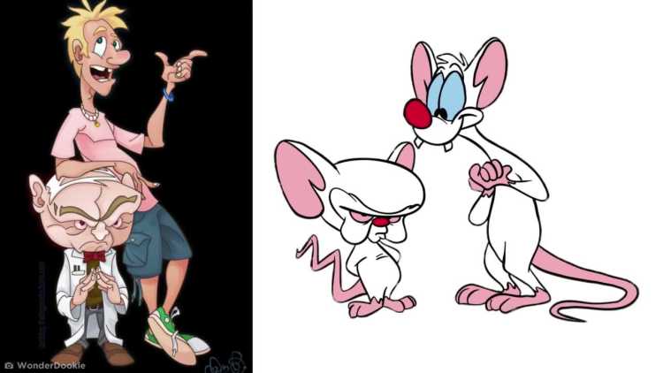 Cartoon Characters As Humans Pinky and the Brain 