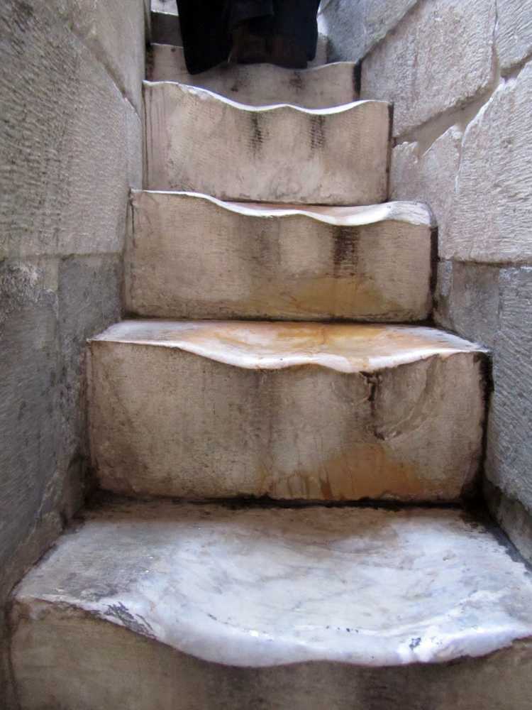 Tower of Pisa Worn marble Stairs