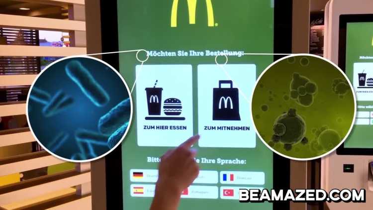 Unpleasant Secret Fast Food Facts McDonald’s touchscreen germs