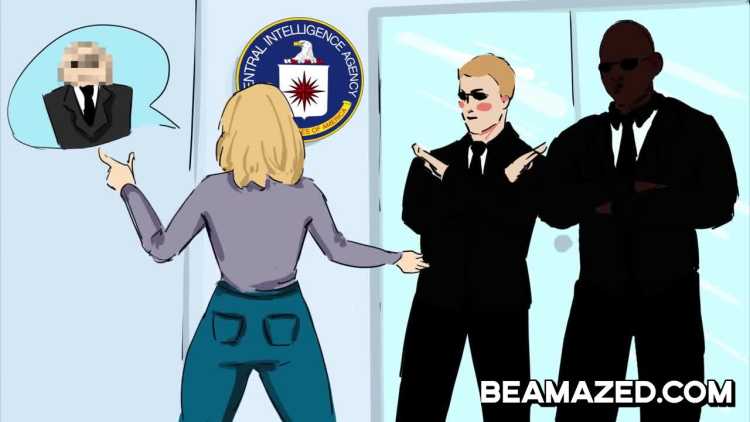 woman trespassing CIA headquarters Agent penis